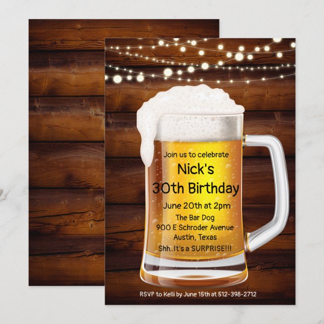 QUALQUER IDADE - Convite para o Aniversário de Saú (Frente/Verso)