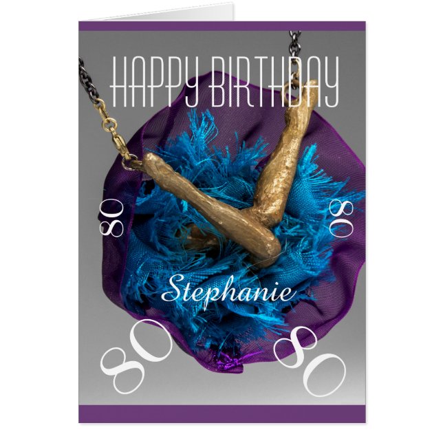 Qualquer Nome e Cartão de Aniversário UP do Fundo  (Frente)