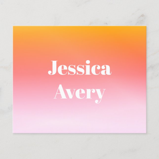 Qualquer Nome | Texto Estilado Retromoderno Colori (Frente)