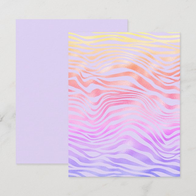 Qualquer placa de Vazio de Zebra Silver Ocasião (Frente/Verso)