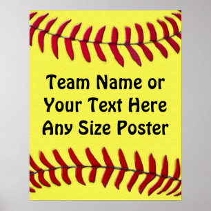 Qualquer tamanho de Poster de SOFTBALL personaliza
