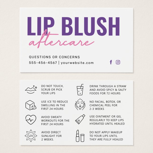 Qualquer Tatuagem Colorido Lip Roxo Lípico Roxo Ap (Frente & Verso)