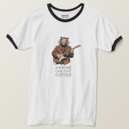 qualquer um pode tocar camiseta de guitarra