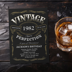 Qualquer Whiskey Vintage Era Um Convite De Anivers