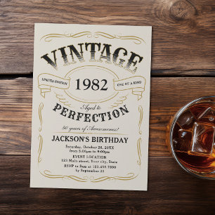 Qualquer Whiskey Vintage Era Um Convite De Anivers