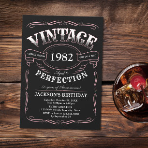 Qualquer Whiskey Vintage Era Um Convite De Anivers