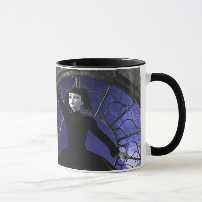 Quando a chuva vier caneca gótico da arte (Direita)