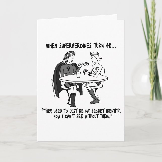 Quando as super-heroínas virarem 40 cartões de sau (Frente)