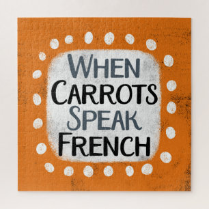 Quando Carrots Fala Quebra-cabeça francês do serro