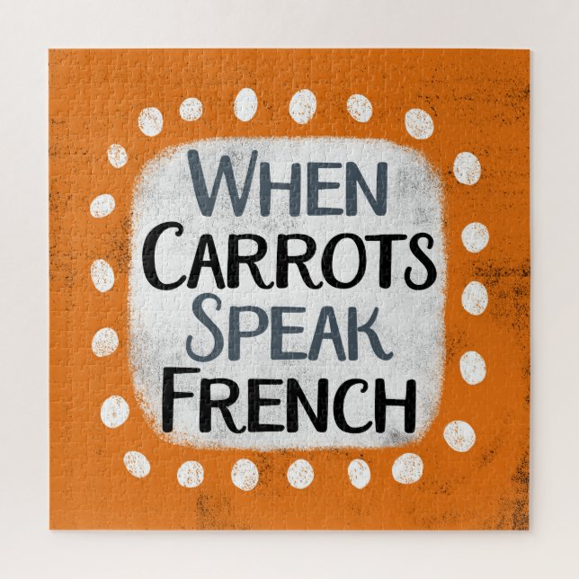 Quando Carrots Fala Quebra-cabeça francês do serro (Vertical)