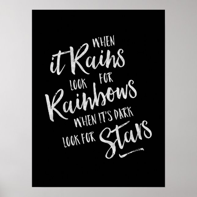 Quando chove - Poster Inspirador (Frente)