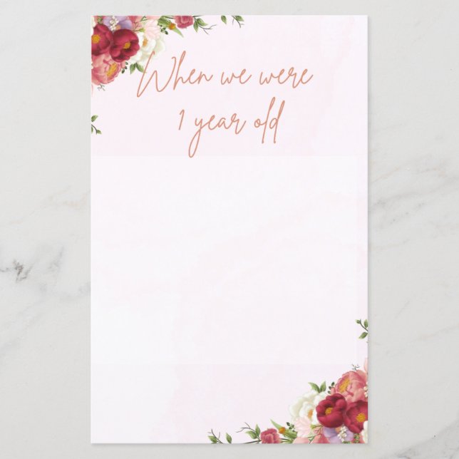 Quando éramos Números de Tabela de Idade (Frente)