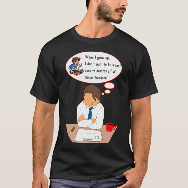 Quando eu crescer T-Shirt (escuro) (Frente)