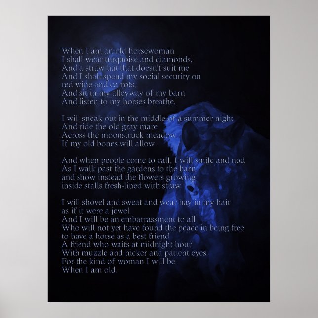 Quando eu sou Poster de uma velha mulher do cavalo (Frente)