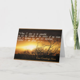 Quando ouso ser... Cartões Inspirativos