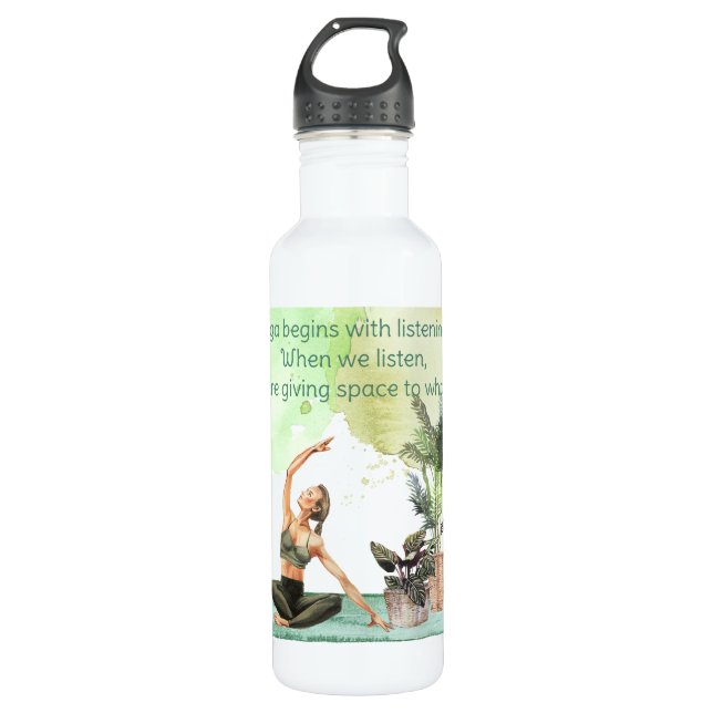 Quando Ouvimos Uma Garrafa De Água De Yoga (Frente)