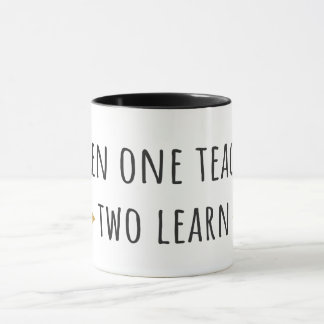 Quando um ensina dois aprendem caneca