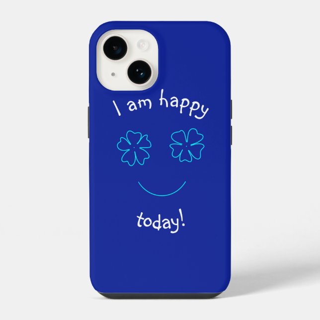 Quando vejo flores eu estou feliz Case-Mate iPhone (Verso)
