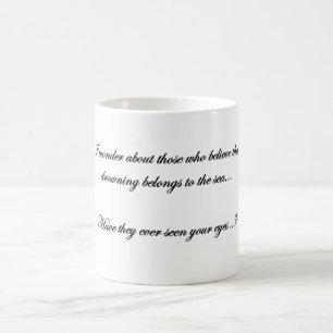 quando vejo seus belos olhos Caneca de Café