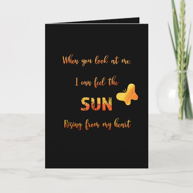 Quando você olha para mim, adoro o cartão de cumpr (Frente)