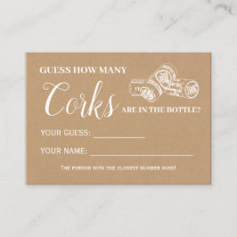 Quantas corks engrossam cartões de jogo de chá esp