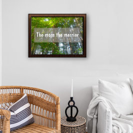 Quanto mais feliz for o poster do provérbio Inspir