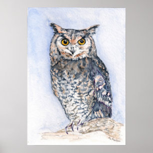 Quanto Menos Ele Falava impressão de aquarela