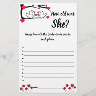 Quantos anos ela tinha? Pássaro de Amor do Cartão 