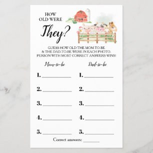 Quantos anos eles tinham no Cartão de Jogo de Chá