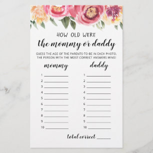 Quantos anos eles tinham no jogo de Chá de fraldas