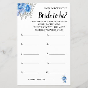 Quantos anos tinha o Cartão de Jogo do Chá Blue 