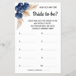 Quantos anos tinha o Cartão de Jogo do Chá Blue Fl