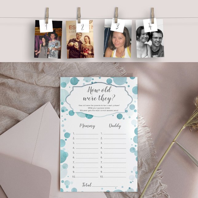 Quantos anos tinha o Chá de fraldas de desafio de  (How old were they?)