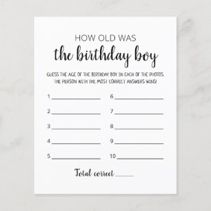 Quantos anos tinha o jogo de Festa de aniversário