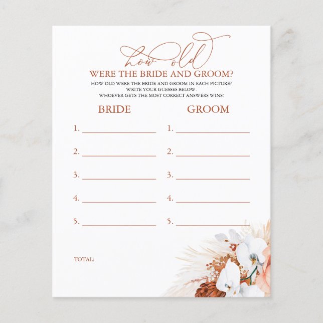 Quantos Anos Tinham O Jogo De BRIDE E GROOM (Frente)