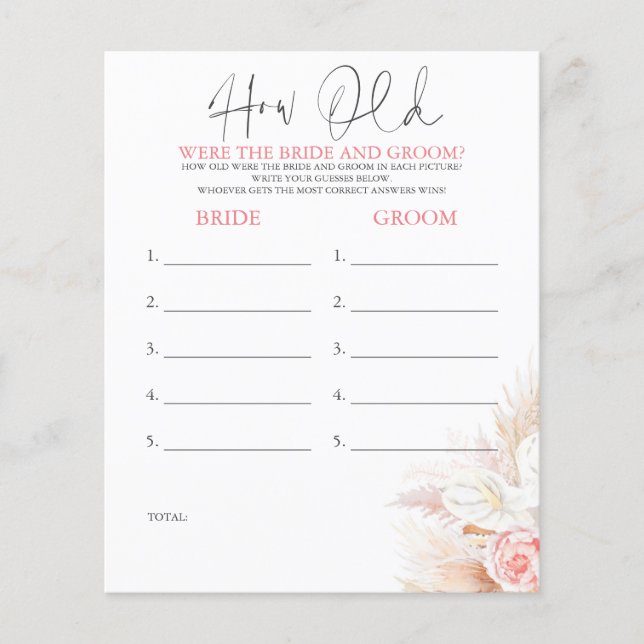 Quantos Anos Tinham O Jogo De BRIDE E GROOM (Frente)