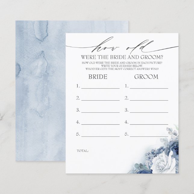 Quantos Anos Tinham O Jogo De BRIDE E GROOM (Frente/Verso)