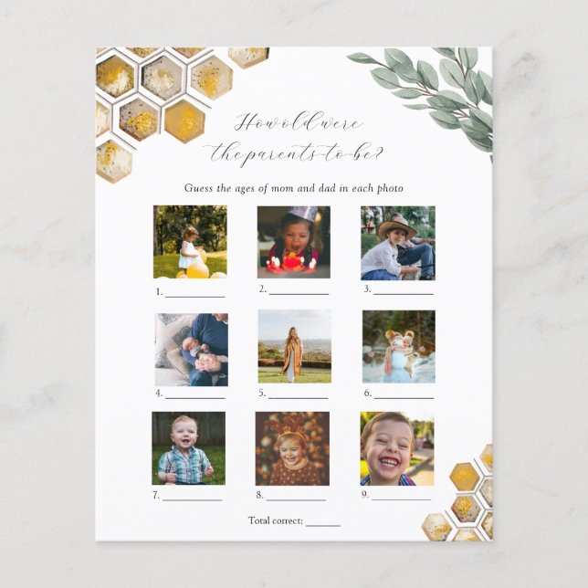 Quantos Anos Tinham O Jogo De Chá de fraldas (Frente)