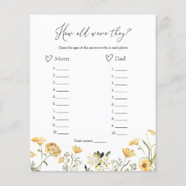 Quantos Anos Tinham O Jogo De Chá de fraldas De Fl