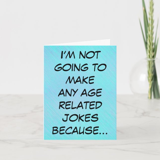 Quantos anos você tem, cartão de aniversário engra (Frente)