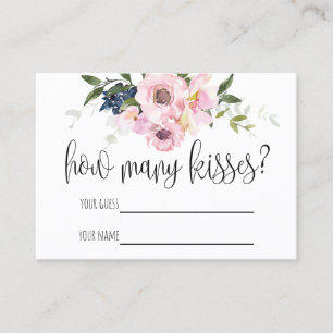 Quantos Beijos? Cartão de jogo chá de panela