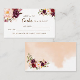 Quantos cartões de Chá de panela Corks Marsala