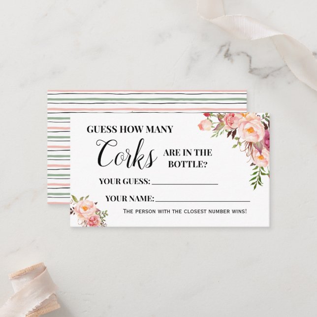 Quantos cartões de jogo de Chá de panela do Corks (Frente/Verso In Situ)