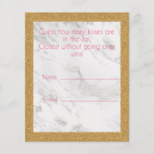 Quantos Kisses Marble Jogo do Chá de panela Dourad