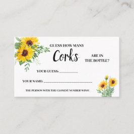 Quantos Rolhas Cartão de Jogo de Chá de Noiva de G