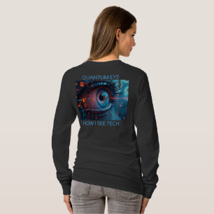 Quantum Eye Tech mulheres blabam camisa de manga c