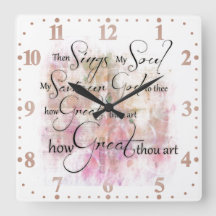 Quão grande és relógio de parede quadrado