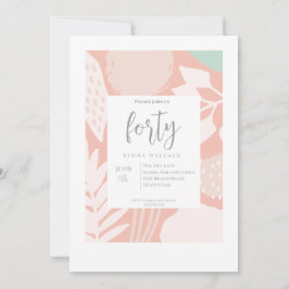 Quarenta | Convite de festas Elegante