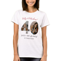 Quarenta & Fabuloso Foto Personalizada Camiseta de