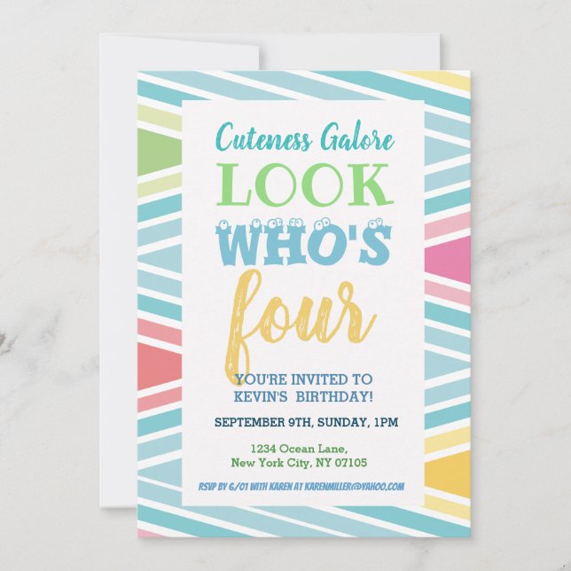 Quarto Aniversário - Notícias do Convite (Frente)